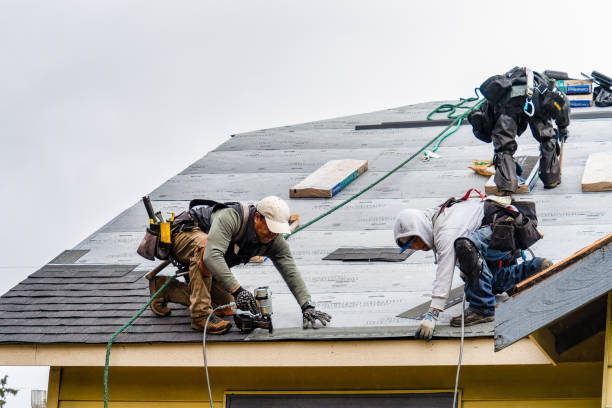 Professional Roofing technician working in Parker City, IN